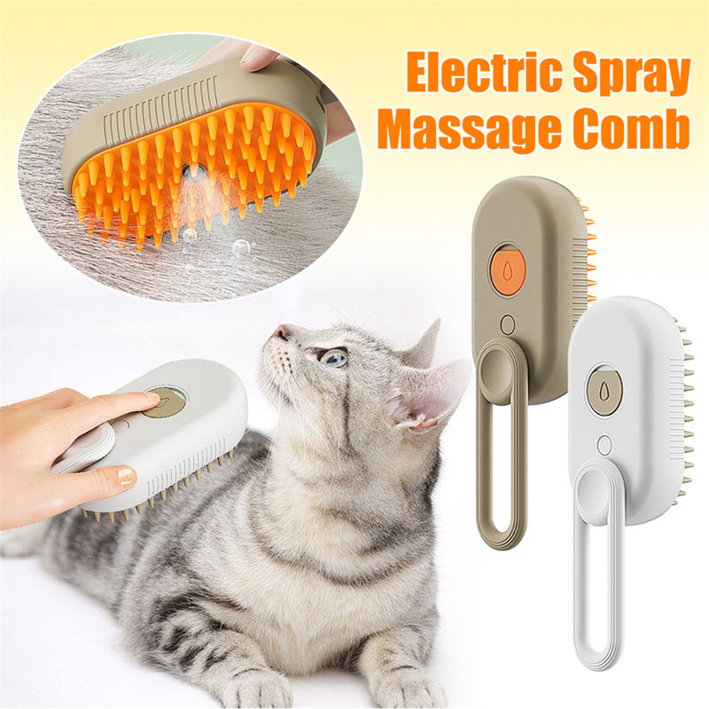 Electric Steam Pet Grooming Brush