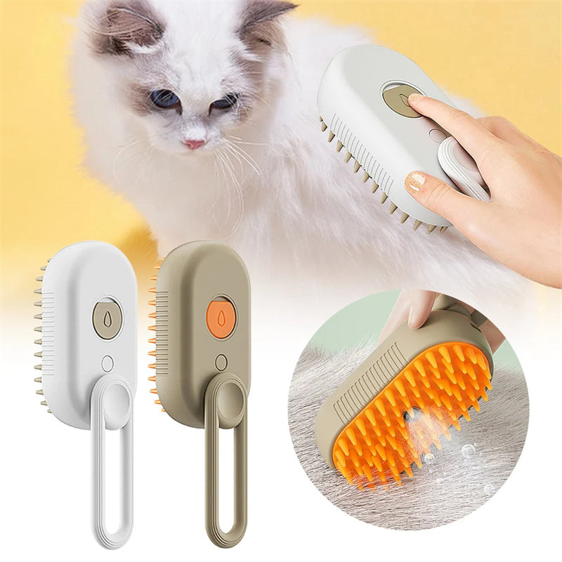 Electric Steam Pet Grooming Brush