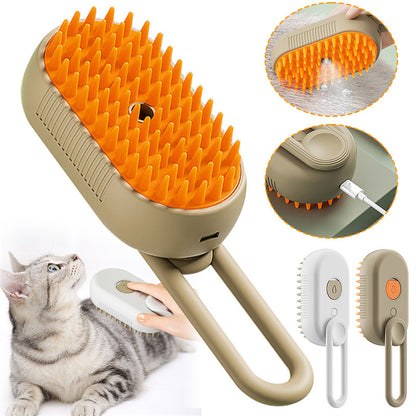 Electric Steam Pet Grooming Brush