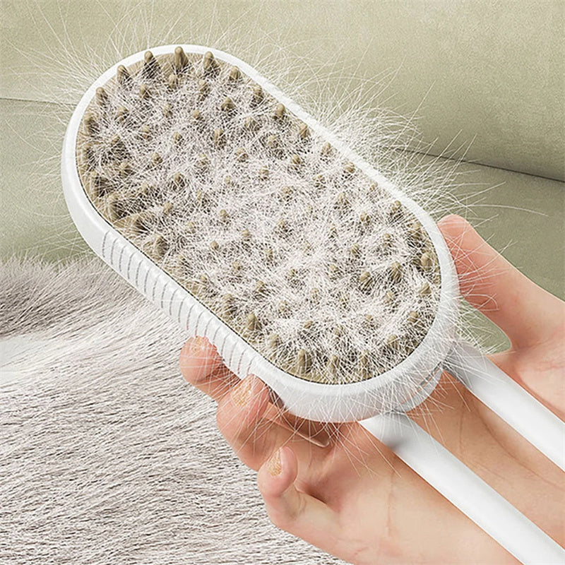 Electric Steam Pet Grooming Brush